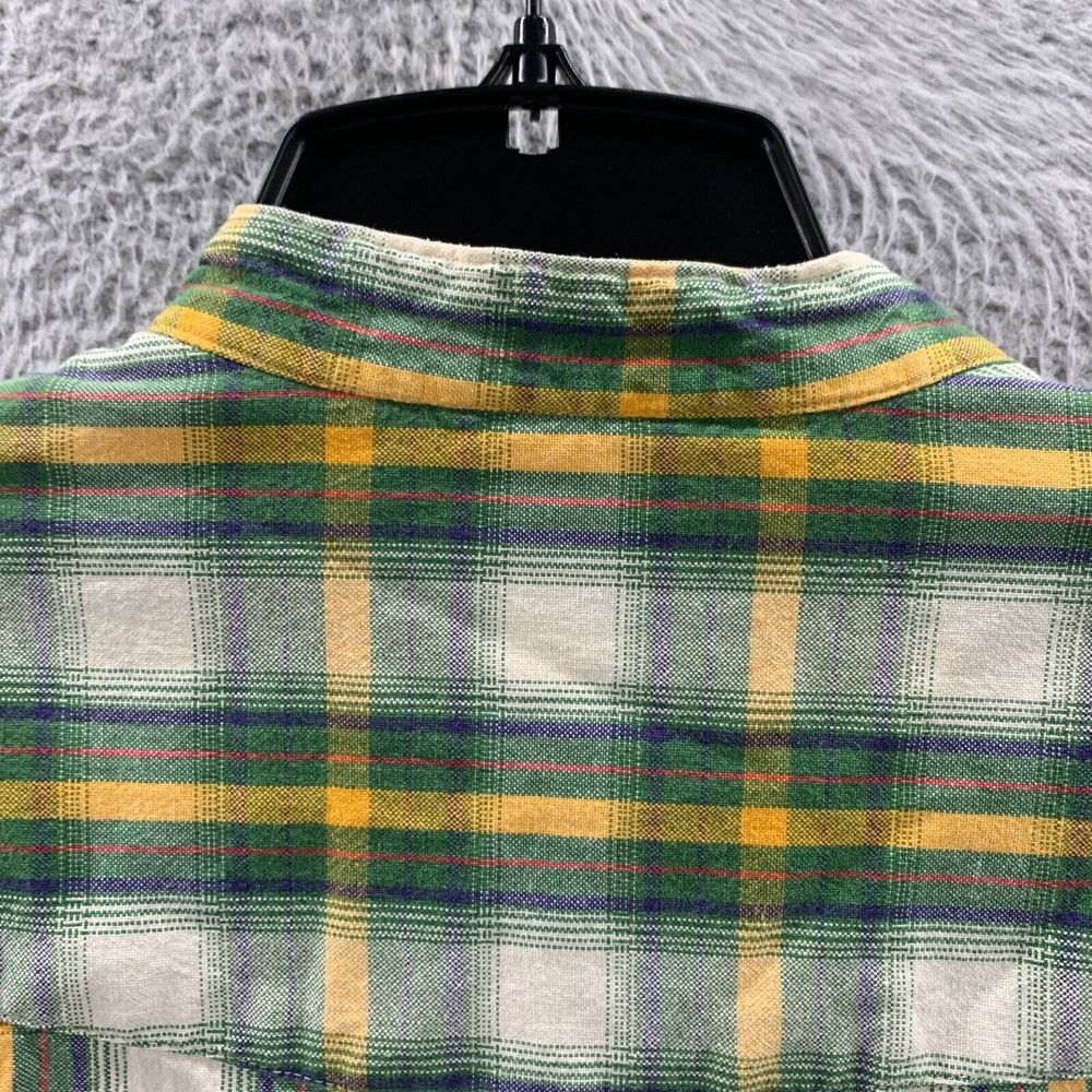 PANHANDLE SLIM Shirt Mens Large Button Up Plaid Rough Stock Western - Picture 9 of 10